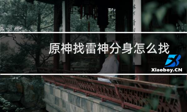 原神找雷神分身怎么找