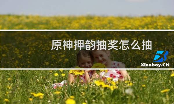 原神押韵抽奖怎么抽