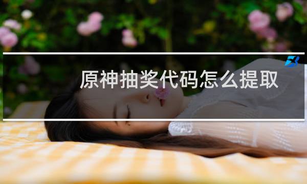 原神抽奖代码怎么提取