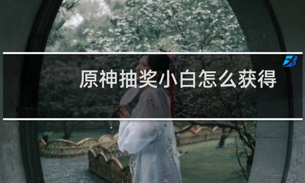 原神抽奖小白怎么获得