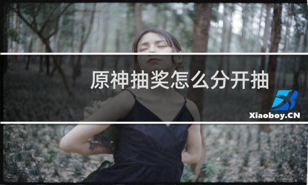 原神抽奖怎么分开抽