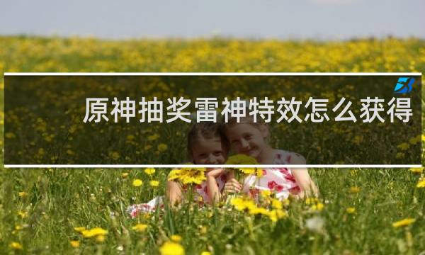 原神抽奖雷神特效怎么获得