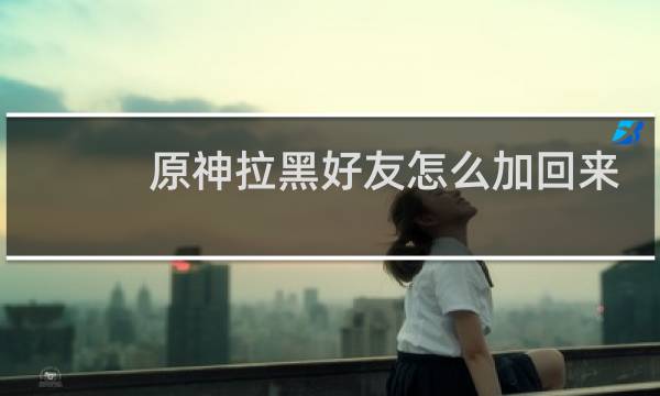 原神拉黑好友怎么加回来