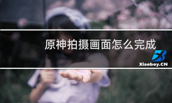 原神拍摄画面怎么完成