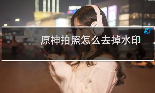 原神拍照怎么去掉水印