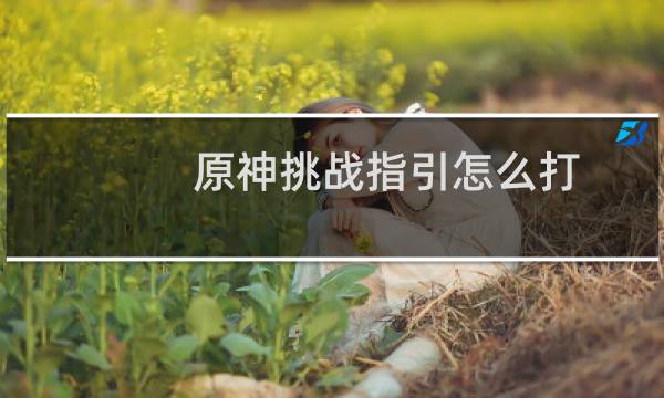 原神挑战指引怎么打