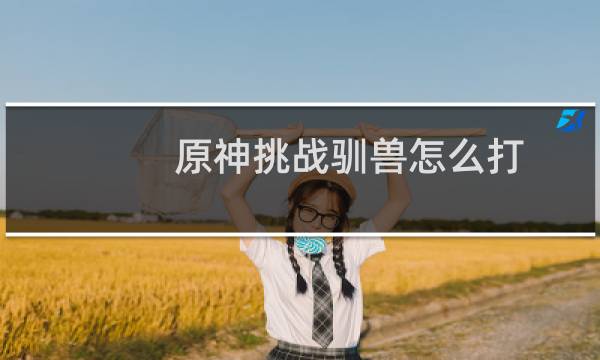 原神挑战驯兽怎么打