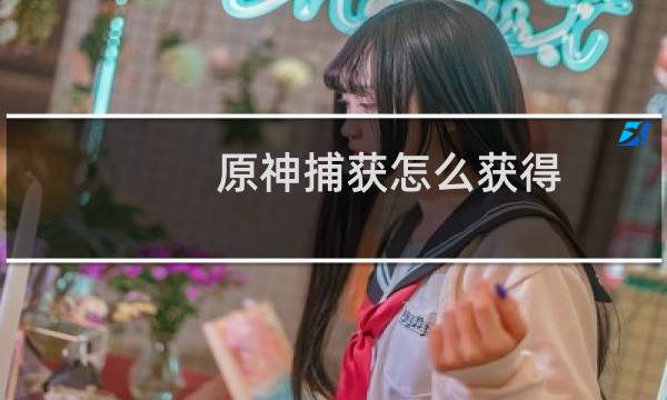 原神捕获怎么获得