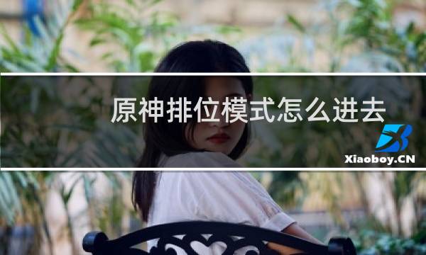 原神排位模式怎么进去