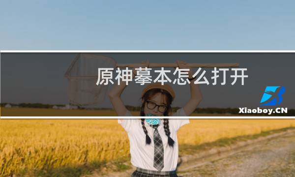 原神摹本怎么打开