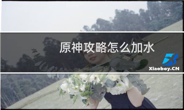 原神攻略怎么加水