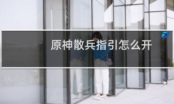 原神散兵指引怎么开