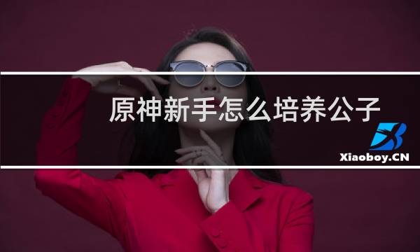 原神新手怎么培养公子