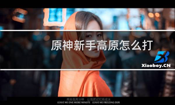 原神新手高原怎么打