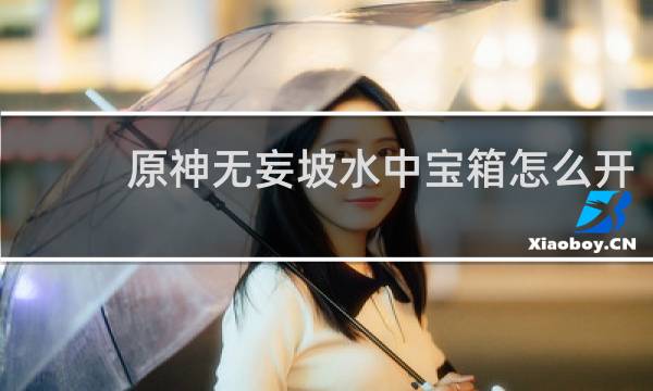 原神无妄坡水中宝箱怎么开