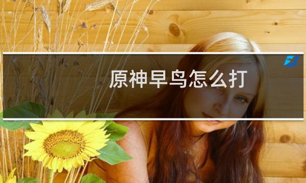 原神早鸟怎么打