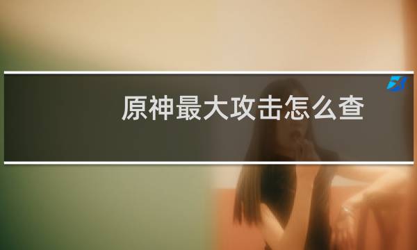 原神最大攻击怎么查