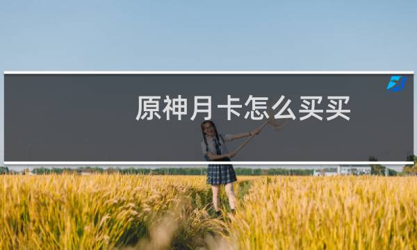 原神月卡怎么买买