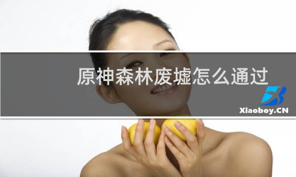 原神森林废墟怎么通过