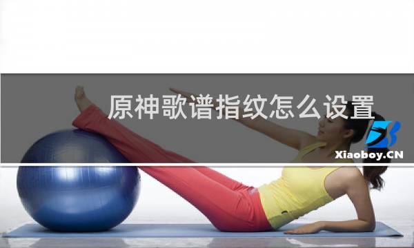原神歌谱指纹怎么设置