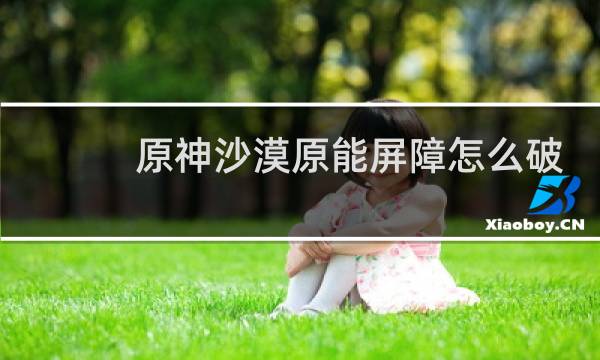 原神沙漠原能屏障怎么破