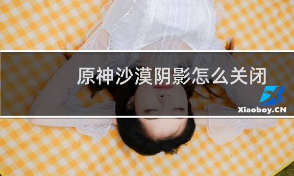 原神沙漠阴影怎么关闭