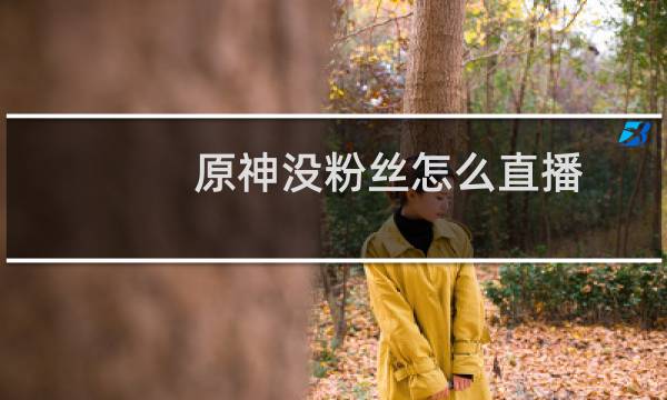 原神没粉丝怎么直播