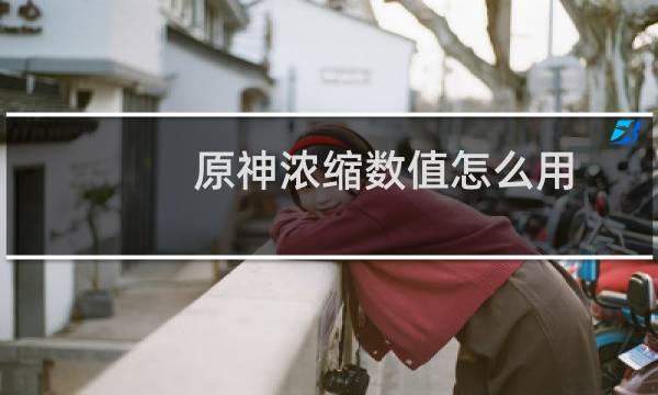 原神浓缩数值怎么用