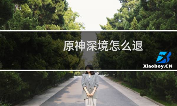 原神深境怎么退