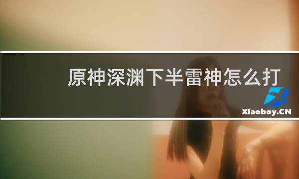 原神深渊下半雷神怎么打
