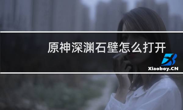 原神深渊石壁怎么打开