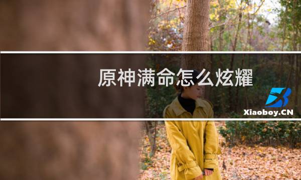 原神满命怎么炫耀