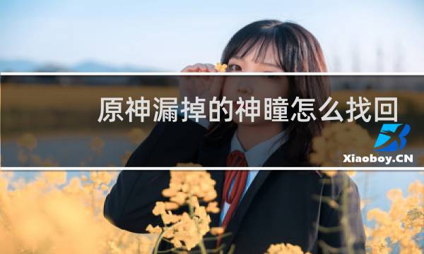 原神漏掉的神瞳怎么找回