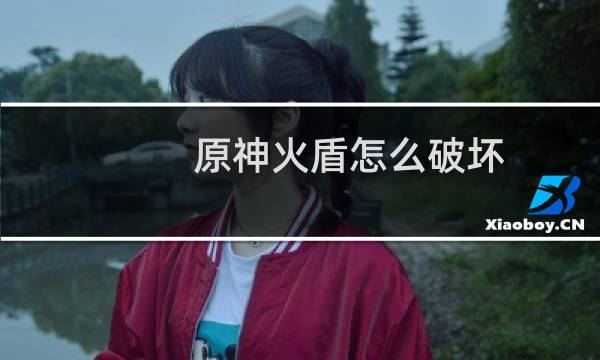 原神火盾怎么破坏