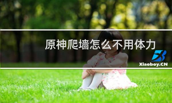 原神爬墙怎么不用体力