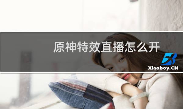 原神特效直播怎么开