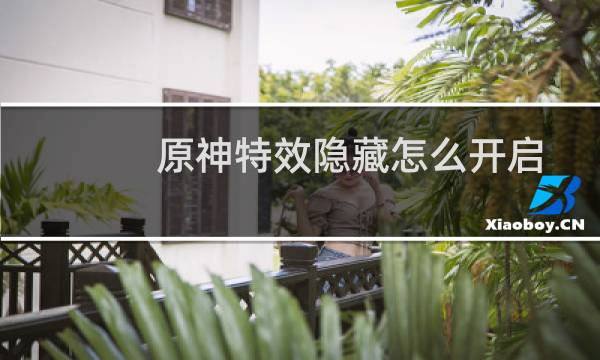 原神特效隐藏怎么开启