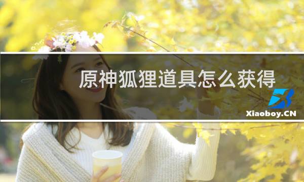 原神狐狸道具怎么获得