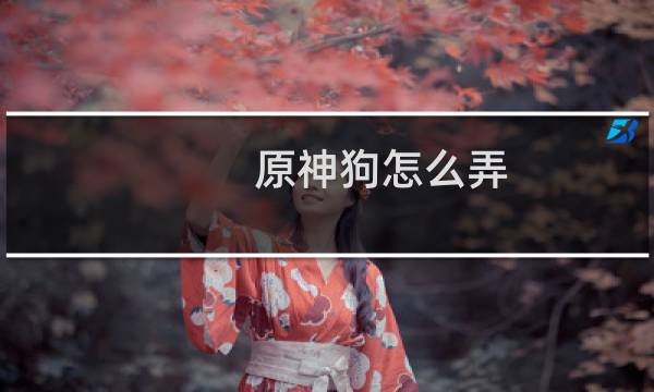 原神狗怎么弄