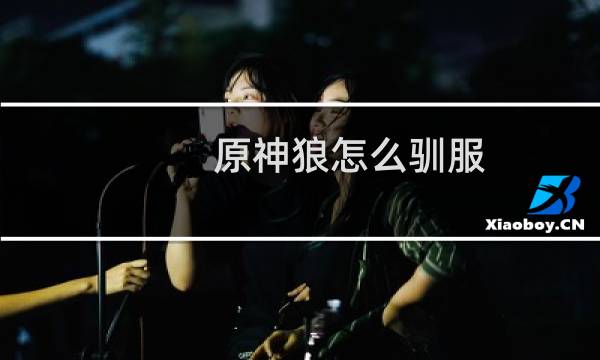原神狼怎么驯服