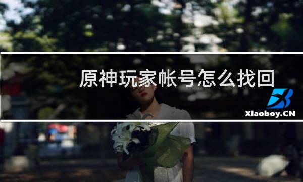 原神玩家帐号怎么找回