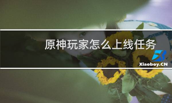 原神玩家怎么上线任务