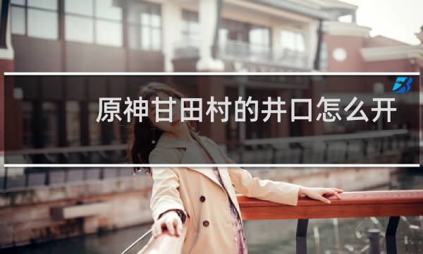 原神甘田村的井口怎么开
