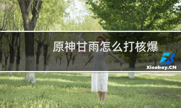 原神甘雨怎么打核爆
