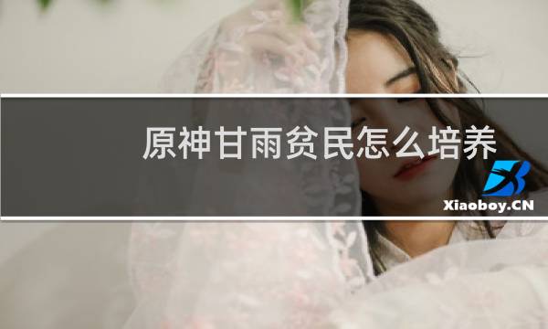 原神甘雨贫民怎么培养