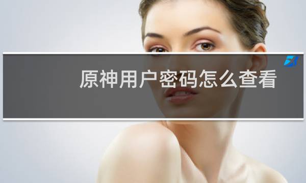 原神用户密码怎么查看