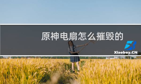 原神电扇怎么摧毁的