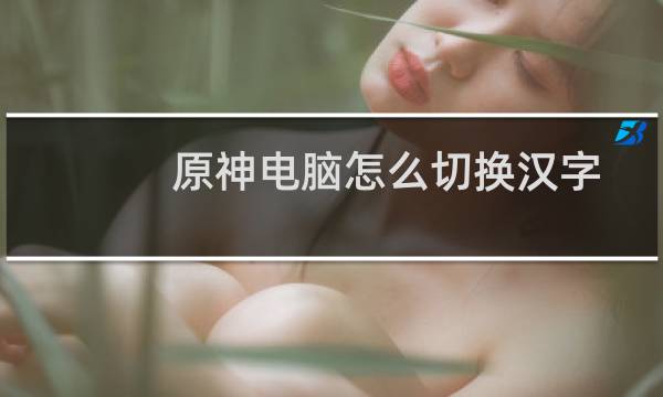 原神电脑怎么切换汉字