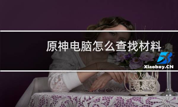 原神电脑怎么查找材料