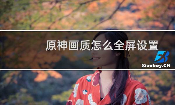 原神画质怎么全屏设置
